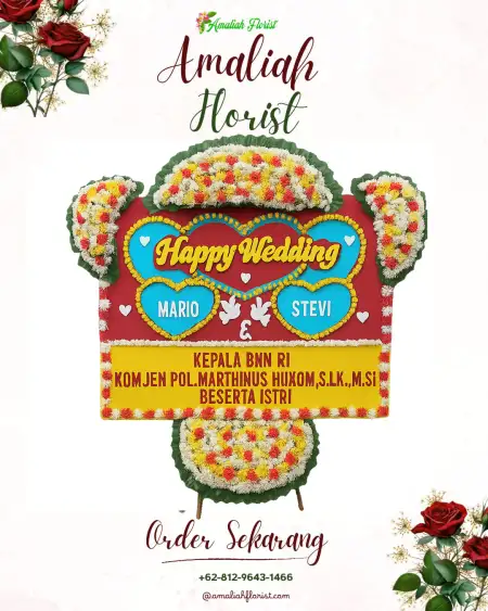 Papan Bunga Pernikahan Wanusobo